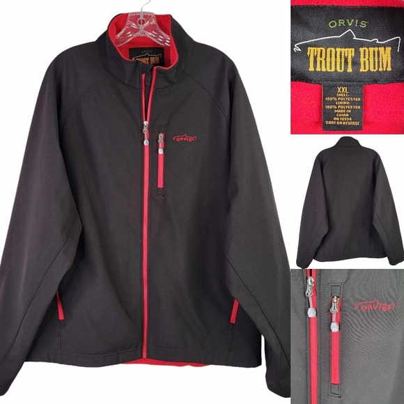 Orvis Jackets & Coats Orvis Trout Bum Mens Soft Shell Jacket Fleece